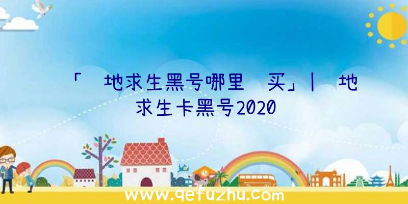 「绝地求生黑号哪里购买」|绝地求生卡黑号2020